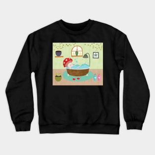 Mushroom Taking Bath Crewneck Sweatshirt